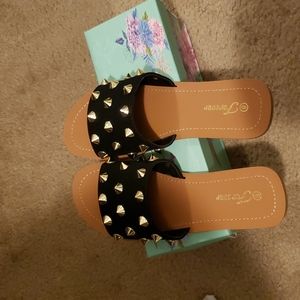 Studded flip flops
